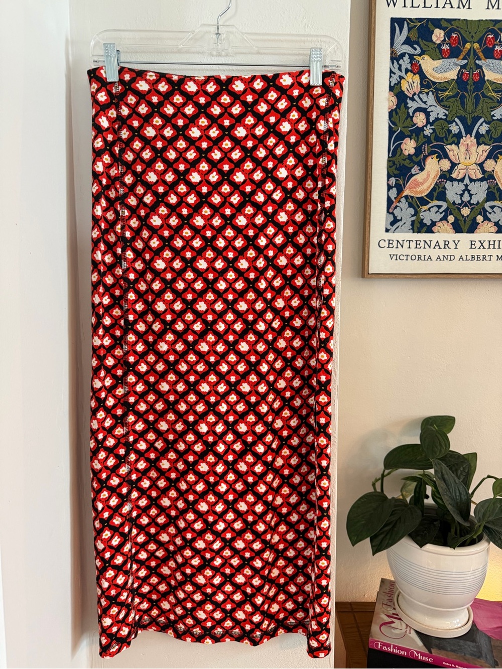 LOFT Geometric Floral Print Maxi Skirt - Size XS